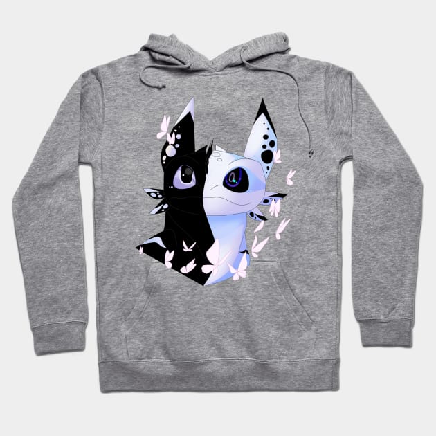 Toothless & Light fury, fanart How to train your dragon, dragon head Hoodie by PrimeStore